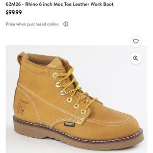 NWT Rhino Work Boots